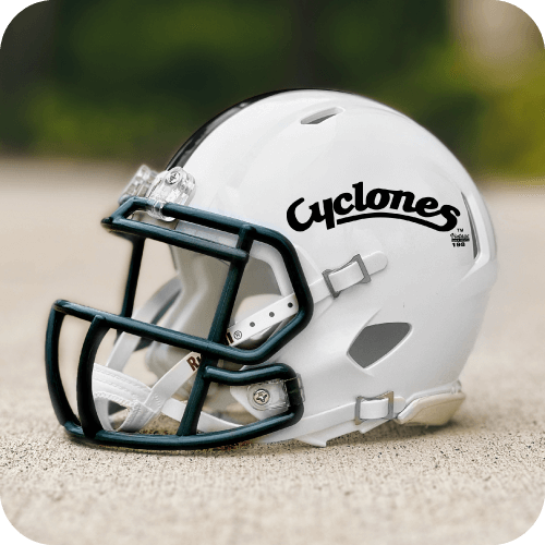 Riddell Cyclones Script White Speed Mini Helmet
